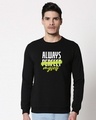 Shop Always Myself Fleece Sweatshirt Black-Front
