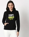 Shop Always Myself Sweatshirt Hoodie Black-Front