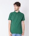 Shop Amazon Green Pique Polo T-Shirt-Front