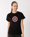 Shop America Shield Boyfriend T-Shirt (AVL)-Front
