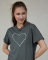 Shop Amore Heart Boyfriend T-Shirt-Front