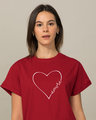 Shop Amore Heart Boyfriend T-Shirt-Front