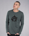 Shop Anarchy Logo Full Sleeve T-Shirt-Front