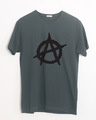Shop Anarchy Logo Half Sleeve T-Shirt-Front
