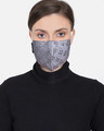 Shop 3 Ply Grey Art Silk Embellished Fabric Fashion Mask-Front