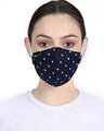 Shop Pack of 2, 3-Ply Multicolor Polka Dot Printed Rayon Fabric Fashion Mask-Design