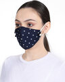 Shop Pack of 2, 3-Ply Multicolor Polka Dot Printed Rayon Fabric Fashion Mask-Full