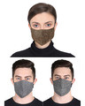 Shop Pack of 3, 3-Ply Multicolor Solid Woolen Fabric Fashion Mask-Front
