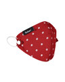 Shop Pack of 2, 3-Ply Red & White Polka Dot Printed Rayon Fabric Fashion Mask