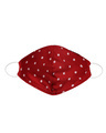 Shop Pack of 2, 3-Ply Red & White Polka Dot Printed Rayon Fabric Fashion Mask