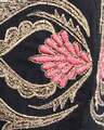 Shop 3 Ply Reusable Black & Pink Embroidered Cotton Fabric Fashion Mask