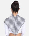 Shop 3 Ply Reusable Grey & White Checkered Acrowool Scarf Style Fashion Mask-Full