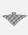 Shop 3 Ply Reusable Grey & White Checkered Acrowool Scarf Style Fashion Mask