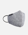 Shop 3 Ply Reusable Grey Ogee Patterned Woolen Fabric Fashion Mask-Full