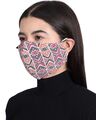Shop Pack of 2, 3-Ply Reusable Multicolor Cotton Jacquard Fabric Fashion Mask-Full