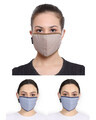 Shop Pack of 3, 3-Ply Reusable Multicolor Cotton Striped Fabric Fashion Mask-Front