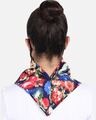 Shop 3 Ply Reusable Navy & Multi Floral Printed Poly Cotton Scarf Style Fashion Mask-Design