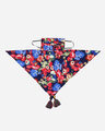 Shop 3 Ply Reusable Navy & Multi Floral Printed Poly Cotton Scarf Style Fashion Mask