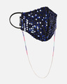 Shop 3 Ply Reusable Sculpted Sequin Fashion Mask With Lanyard Chain