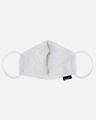 Shop 3 Ply Reusable White & Multi Embroidered Cotton Fabric Fashion Mask-Full