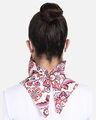 Shop 3 Ply Reusable White & Multi Floral Printed Poly Cotton Scarf Style Fashion Mask-Full
