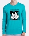 Shop Angel Mickey Full Sleeve T-Shirt Tropical Blue (DL)-Front
