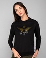 Shop Angelic Wings Gold Print Fleece Light Sweatshirts-Front