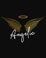 Shop Angelic Wings Gold Print Round Neck 3/4th Sleeve T-Shirt-Full