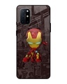Shop Angry Baby Super Hero Premium Glass Case for OnePlus 8T (Shock Proof, Scratch Resistant)-Front