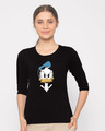 Shop Angry Donald Round Neck 3/4th Sleeve T-Shirt (DL)-Front