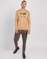 Shop Angry Zip Full Sleeve T-Shirt Dusty Beige-Design