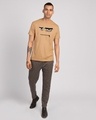 Shop Angry Zip Half Sleeve T-Shirt - Dusty Beige-Design