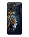 Shop Animated Lion Premium Glass Case for Vivo T3X 5G(Shock Proof, Scratch Resistant)-Front