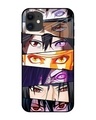 Shop Anime Eyes Premium Glass Case for Apple iPhone 12 Mini (Shock Proof,Scratch Resistant)-Front