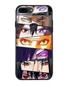 Shop Anime Eyes Premium Glass Case for iPhone 7 Plus (Shock Proof, Scratch Resistant)-Front