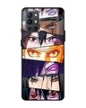 Shop Anime Eyes Premium Glass Case for OnePlus 9R (Shock Proof,Scratch Resistant)-Front