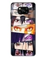 Shop Anime Eyes Premium Glass Case for Xiaomi Poco x3 (Shock Proof, Scratch Resistant)-Front