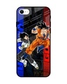 Shop Anime Fight Premium Glass Case for iPhone SE 2022 (Shock Proof, Scratch Resistant)-Front