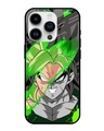 Shop Anime Green Splash Premium Glass Case for Apple iPhone 14 Pro (Shock Proof,Scratch Resistant)-Front