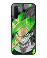 Shop Anime Green Splash Premium Glass Case for OnePlus Nord (Shock Proof,Scratch Resistant)-Front