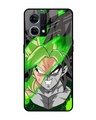 Shop Anime Green Splash Premium Glass Case for Oppo F21s Pro (Shock Proof,Scratch Resistant)-Front