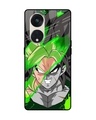 Shop Anime Green Splash Premium Glass Case for Oppo Reno8T 5G (Shock Proof, Scratch Resistant)-Front