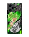 Shop Anime Green Splash Premium Glass Case for Poco F5 5G (Shock Proof, Scratch Resistant)-Front