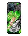 Shop Anime Green Splash Premium Glass Case for Realme C31(Shock Proof, Scratch Resistant)-Front