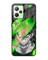 Shop Anime Green Splash Premium Glass Case for Realme C35(Shock Proof, Scratch Resistant)-Front