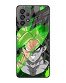 Shop Anime Green Splash Premium Glass Case for Samsung Galaxy A73 5G (Shock Proof,Scratch Resistant)-Front