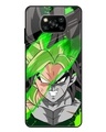 Shop Anime Green Splash Premium Glass Case for Xiaomi Poco x3 (Shock Proof, Scratch Resistant)-Front