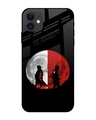 Shop Anime Red Moon Premium Glass Case for Apple iPhone 12 (Shock Proof,Scratch Resistant)-Front