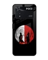 Shop Anime Red Moon Premium Glass Case for Poco M4 Pro(Shock Proof, Scratch Resistant)-Front
