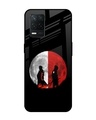 Shop Anime Red Moon Premium Glass Case for Realme 8 5G (Shock Proof,Scratch Resistant)-Front